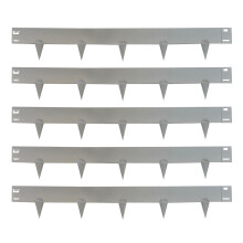 Metal Garden Lawn & Border Edging in Grey (5m x 8cm) - 5 Panels