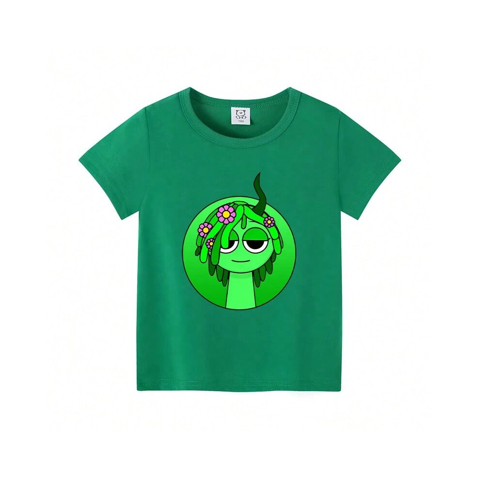 (JZHZ 9, 150) Sprunkis Kid T-shirt Clothes Pinki Simon Oren Game Role Cute Anime Tee Shirt Short Sleeve Summer Cotton Boy Girl Tops Party Gift