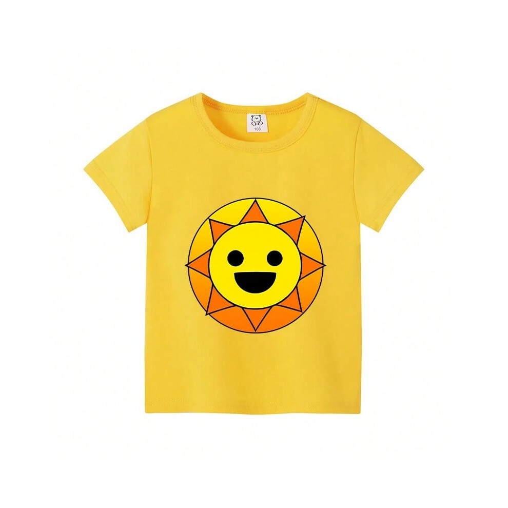 (JZHZ 11, 130) Sprunkis Kid T-shirt Clothes Pinki Simon Oren Game Role Cute Anime Tee Shirt Short Sleeve Summer Cotton Boy Girl Tops Party Gift