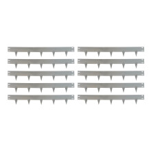 Metal Garden Lawn & Border Edging in Grey (10m x 8cm) - 10 Panels