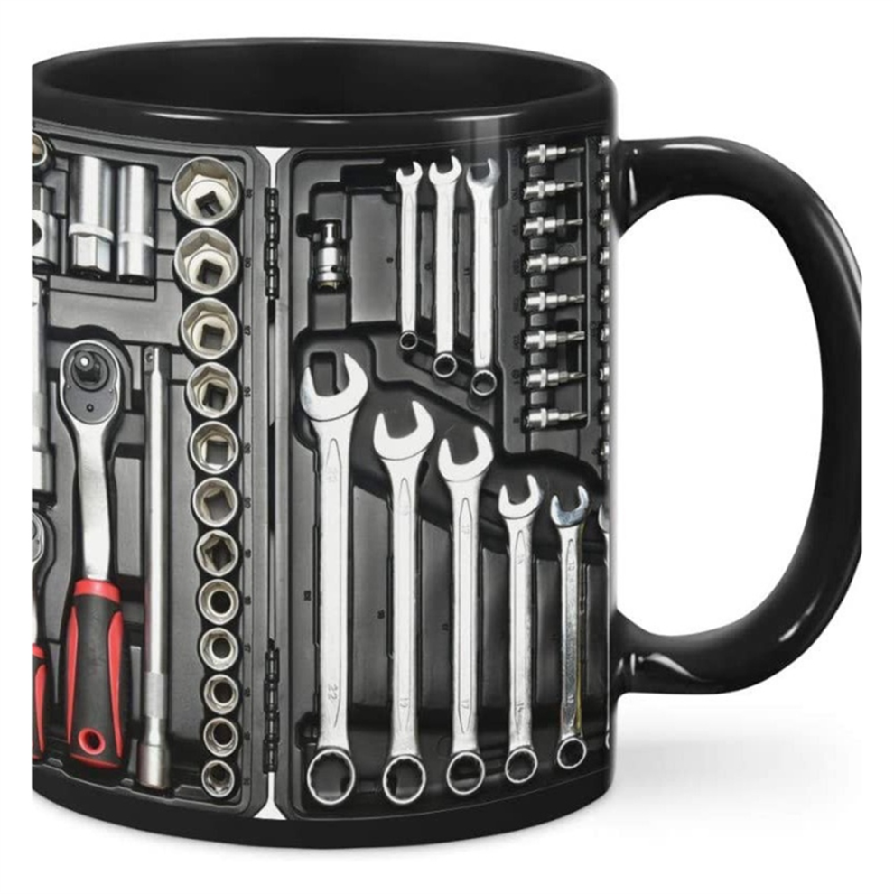 Ensemble de tasses à outils, tasse à café amusante pour mécaniciens, grande capacité, en céramique, pour thé, bière, whisky, eau, soupe A