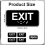 4pcs Exit Sign with Braille, 6x3in Emergency Plastic Warning Signage Adhesive Mounting Strips 5