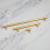 (40mm Pull) Brass Hexagon Cabinet Handle Brushed Gold 16