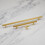 (40mm Pull) Brass Hexagon Cabinet Handle Brushed Gold 14