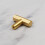 (40mm Pull) Brass Hexagon Cabinet Handle Brushed Gold 6