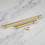 (40mm Pull) Brass Hexagon Cabinet Handle Brushed Gold 20