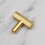 (40mm Pull) Brass Hexagon Cabinet Handle Brushed Gold 10