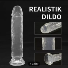 Realistic 6.7 Inch Dildo with Suction Cup - Flexible TPE Dong Toy