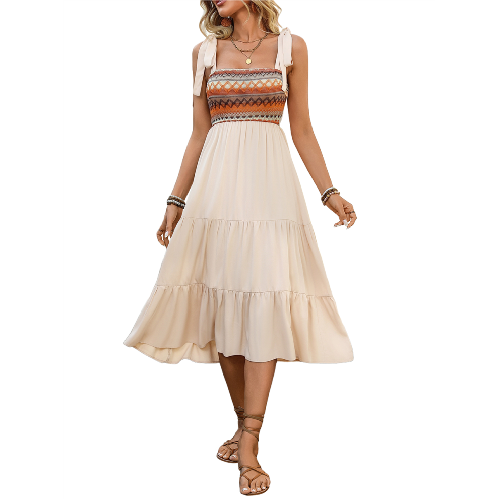 Vestidos De Verano Sin Mangas Para Mujer, Para Invitadas De Boda, Maxivestidos De Punto Acanalado Y Falda De PoliéSter Con Bolsillos S-image