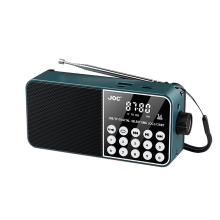 Tragbarer Radio-Lautsprecher, unterstützt TF-Karte, digitales FM-LED-Display, Stereo-MP3-Player für Senioren, Blau