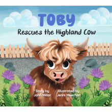 (Toby) Hoo Moo Personalised Scottish Let's Rescue The Highland Cow Book - Boys Names