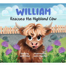 (William) Hoo Moo Personalised Scottish Let's Rescue The Highland Cow Book - Boys Names