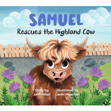 (Samuel) Hoo Moo Personalised Scottish Let's Rescue The Highland Cow Book - Boys Names