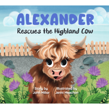 (Alexander) Hoo Moo Personalised Scottish Let's Rescue The Highland Cow Book - Boys Names