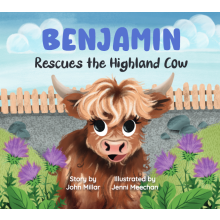 (Benjamin) Hoo Moo Personalised Scottish Let's Rescue The Highland Cow Book - Boys Names