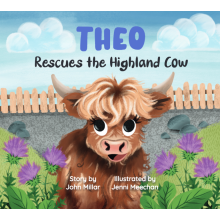 (Theo) Hoo Moo Personalised Scottish Let's Rescue The Highland Cow Book - Boys Names