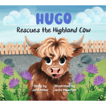 (Hugo) Hoo Moo Personalised Scottish Let's Rescue The Highland Cow Book - Boys Names