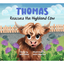 (Thomas) Hoo Moo Personalised Scottish Let's Rescue The Highland Cow Book - Boys Names