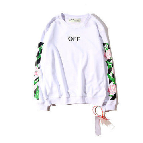 (White,L)Cool Off White Co Virgil Abloh Sweatshirt Coat Sweater Pullover Hoodie