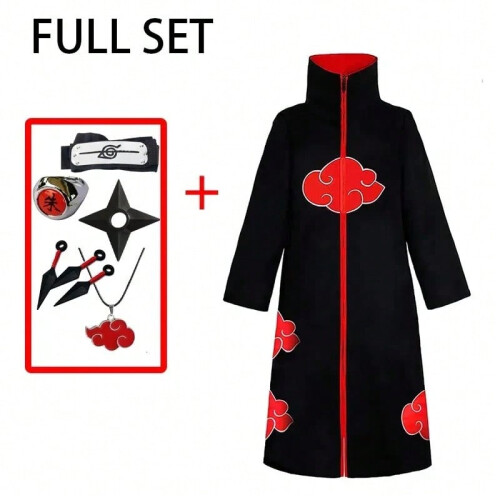 (style C, L) Bilibili Anime Naruto Akatsuki Cosplay Ninja Costume ...