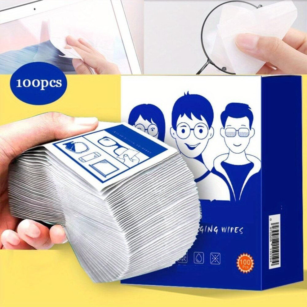 (100pcs) 50/100pcs Glasses Wipes, Disposable Eyewear Cloth For Eyewear Glasses, Cleaning Wipes For Glasses Mobile Phone Screen Lens