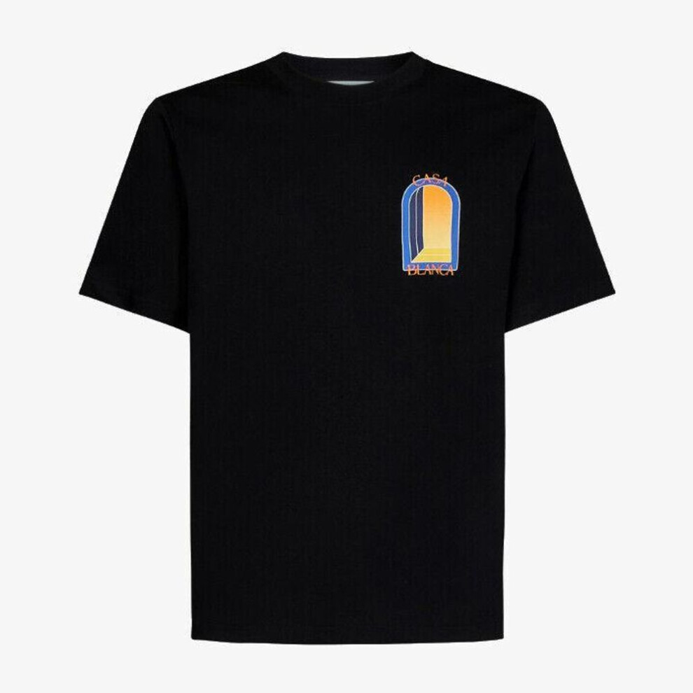 (XXXXL) Casablanca L'arche De Nuit Print Black Unisex T-shirt