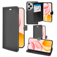 (Black) For Honor 400 Pro Wallet Flip PU Leather Case