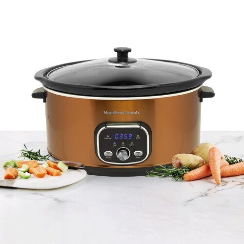Hamilton Beach Hamilton Beach, Digital Oval Slow Cooker, 6.5L, Copper, HBCDF650BRZ 1