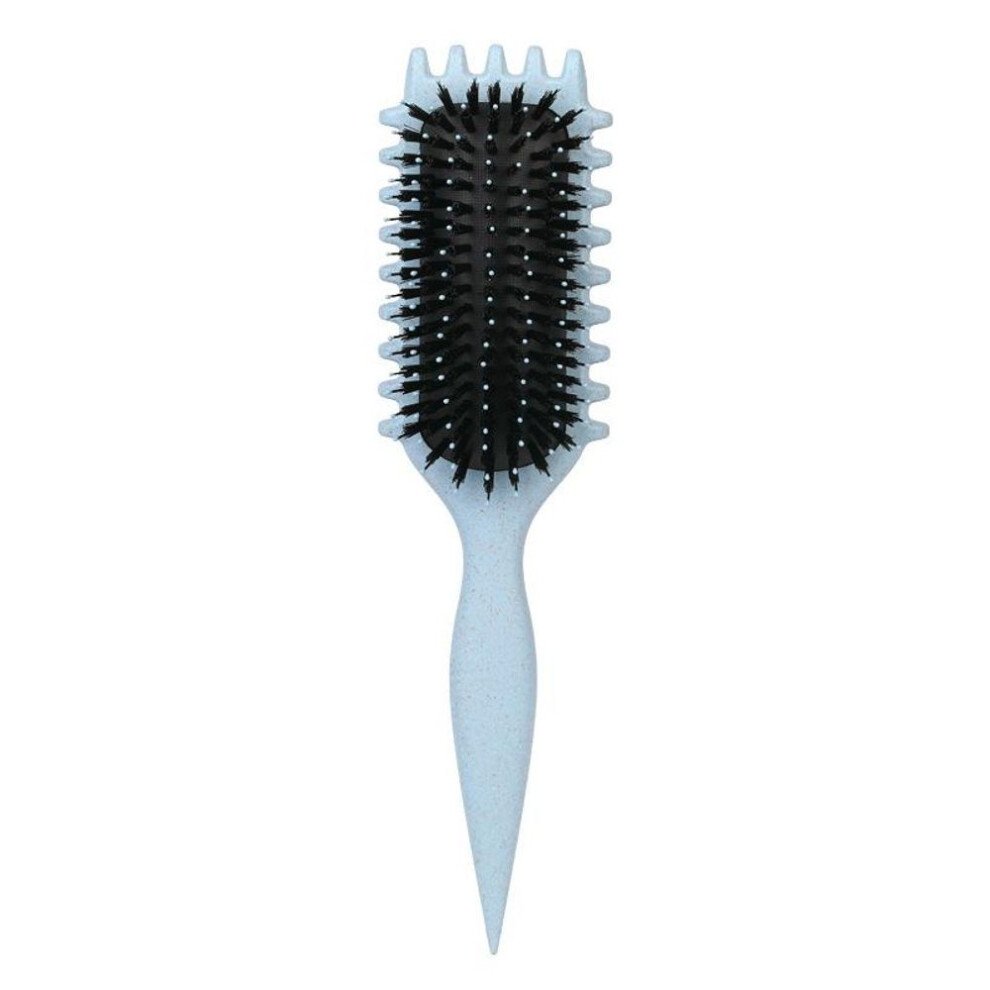 (blue) Curls Define Styling Brush Boar Bristle Detangling Hair Brush Tangled Hair Comb Shaping Defining Curls Barber Salon Styling Tool