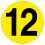 (Y) Warehouse Adhesive Number Floor Identification Markers - 190mm 14