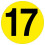 (Y) Warehouse Adhesive Number Floor Identification Markers - 190mm 19