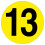 (Y) Warehouse Adhesive Number Floor Identification Markers - 190mm 15
