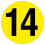 (Y) Warehouse Adhesive Number Floor Identification Markers - 190mm 16