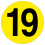 (Y) Warehouse Adhesive Number Floor Identification Markers - 190mm 21