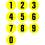 (Y) Warehouse Adhesive Number Floor Identification Markers - 190mm 2