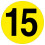 (Y) Warehouse Adhesive Number Floor Identification Markers - 190mm 17