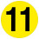 (Y) Warehouse Adhesive Number Floor Identification Markers - 190mm 13