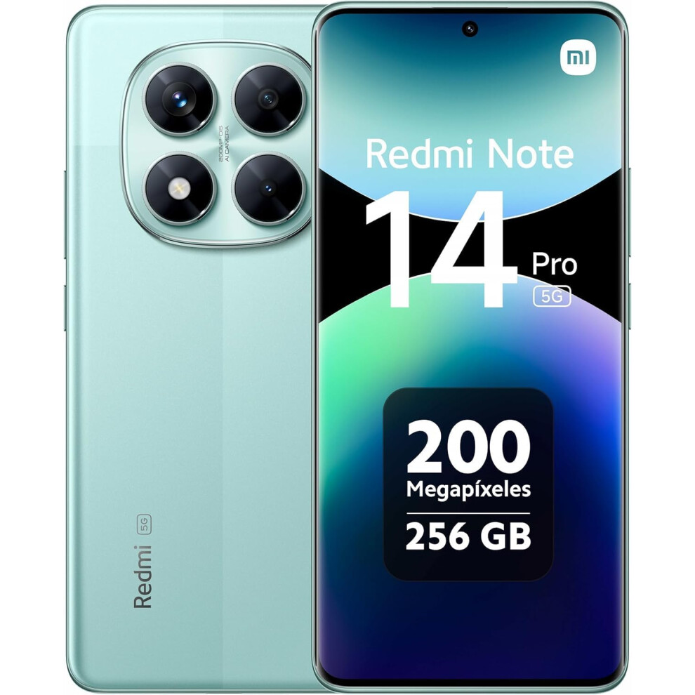 (Coral Green) Xiaomi Redmi Note 14 Pro Smartphone 12G+256G