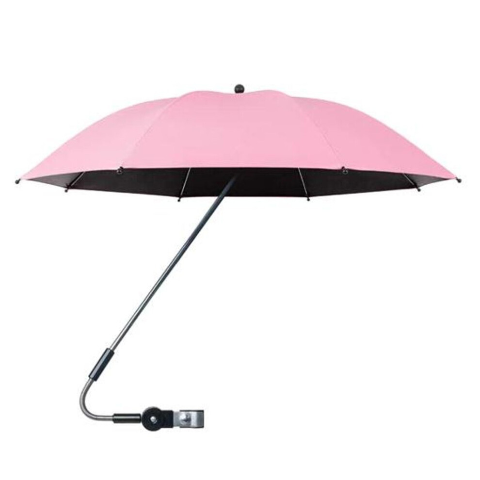 (pink) Spf50+ Uv Protection Beach Chair Parasol Multi-angle Adjustability Outdoor Chair Shade For