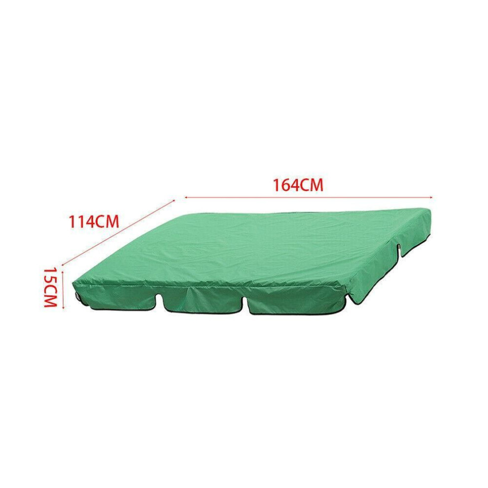 (green, 2seat-164*114*15cm) Replacement Canopy For Swing Seat 2/3 Seater Hammock Cover Top Outdoor Garden
