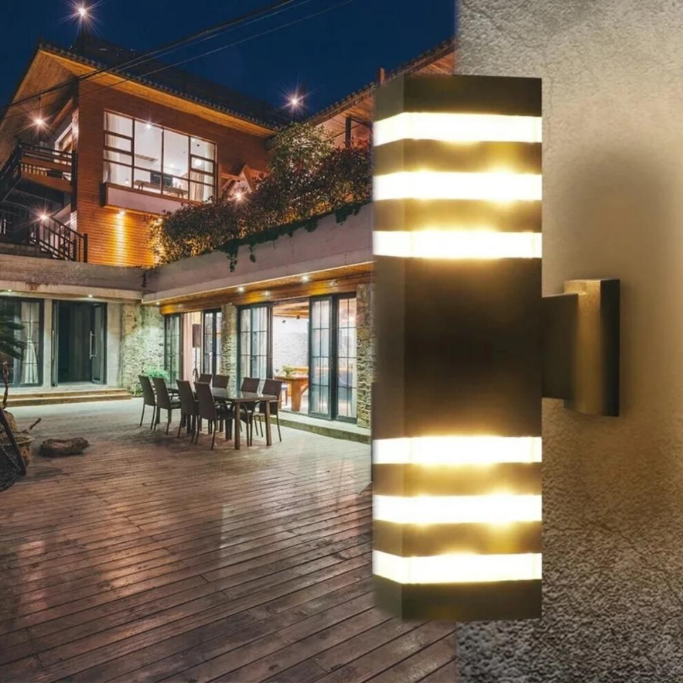 E27 Wall Lamp Aluminium Waterproof  Outdoor Up Down Garden Exterior Wall Lighting Porch Stair Corridor Acrylic Sconce Lights