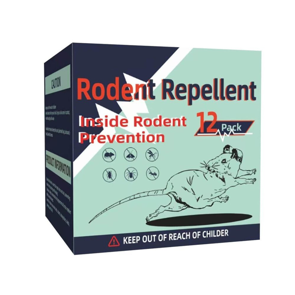 12 Pack Peppermint Oil For Mice Rats Squirrel Indoor & Outdoor Use, Natural Rat Mouse Deterrent Family & Pet Safe