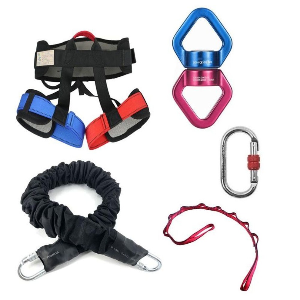 (as the picture, 120LBS) Bungee Workout Kit Anti-gravity Yoga Dance Exercise Resistance Band Set Jumping Equipment