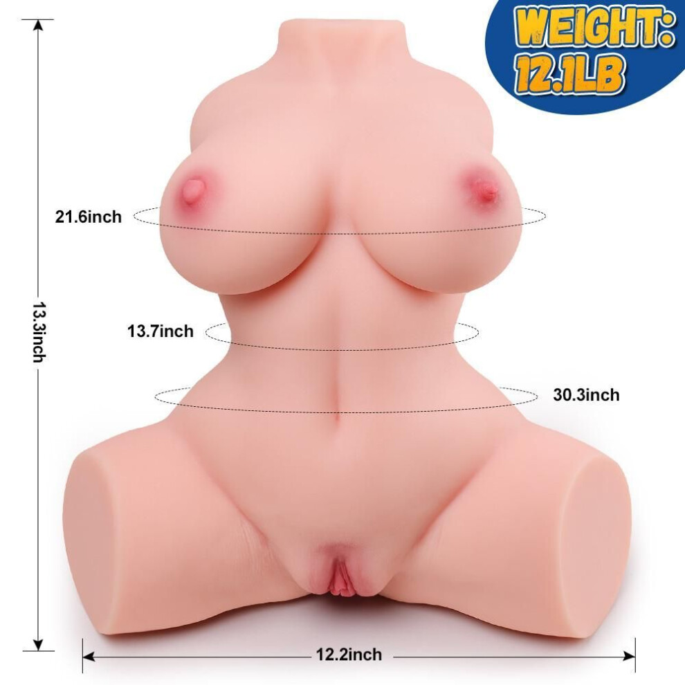 5.5kg 3D Silicone Sex Doll Tpe Sexy Cleavage Vagina Love Anal Love Adult Sex Toys For Men Liquid Silicone Filled In The Chest Feel Softer