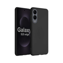 (Black) For Samsung Galaxy S25 edge Silicone Gel Cover Case