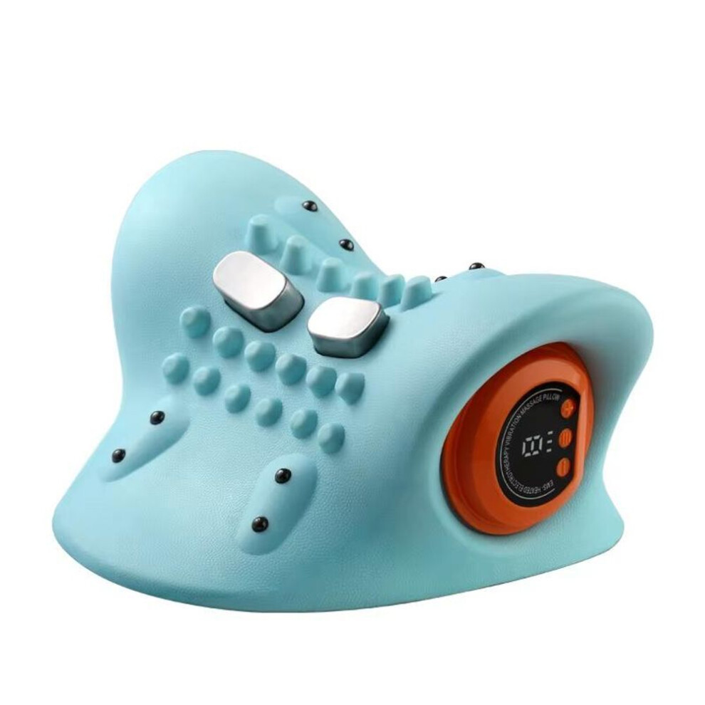 Electric Heating Neck Stretcher Massager Pulse Cervical Vertebra Traction Therapy Device Neck Shoulder Acupoint Massage Pain Relax Chiropractic Pillow