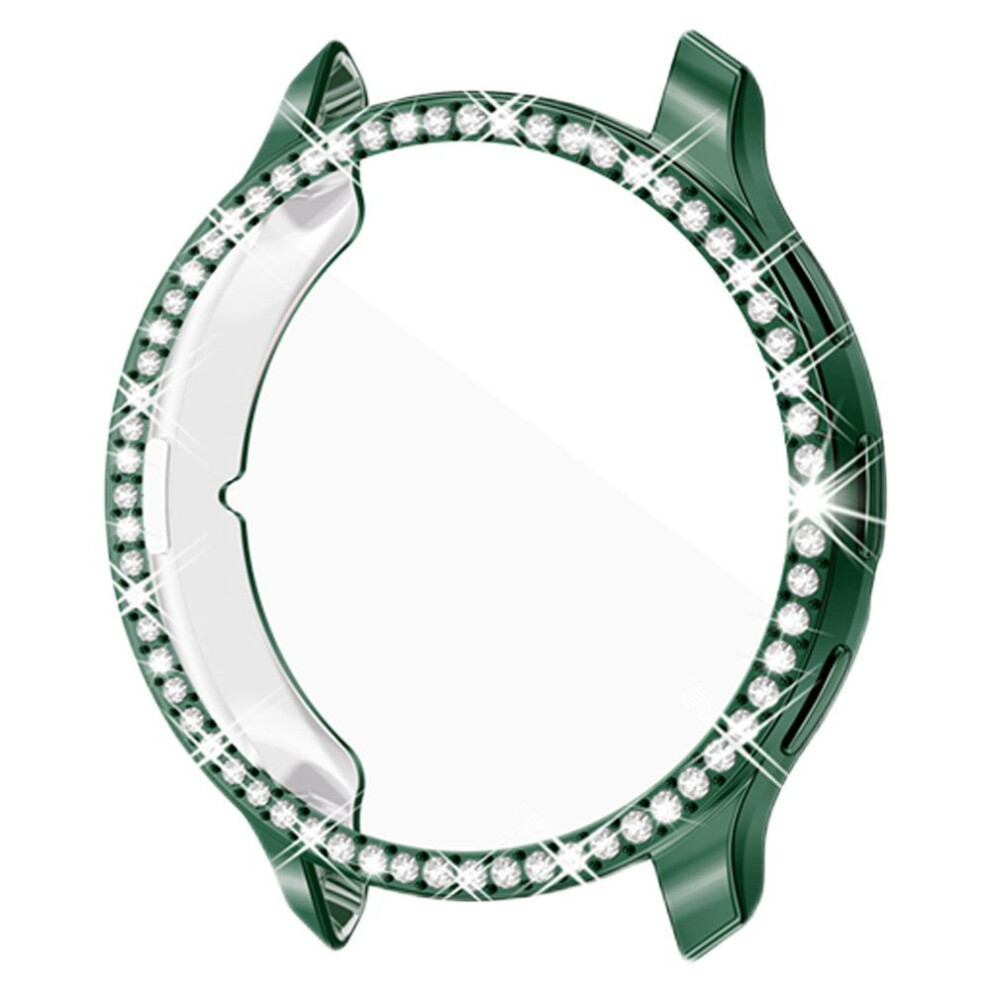 (green, 3) Tpu Watch Cover Imitation Diamond Protective Case For Garmin Venu 3/3s Smartwatch Unisex Electroplated Soft Shell