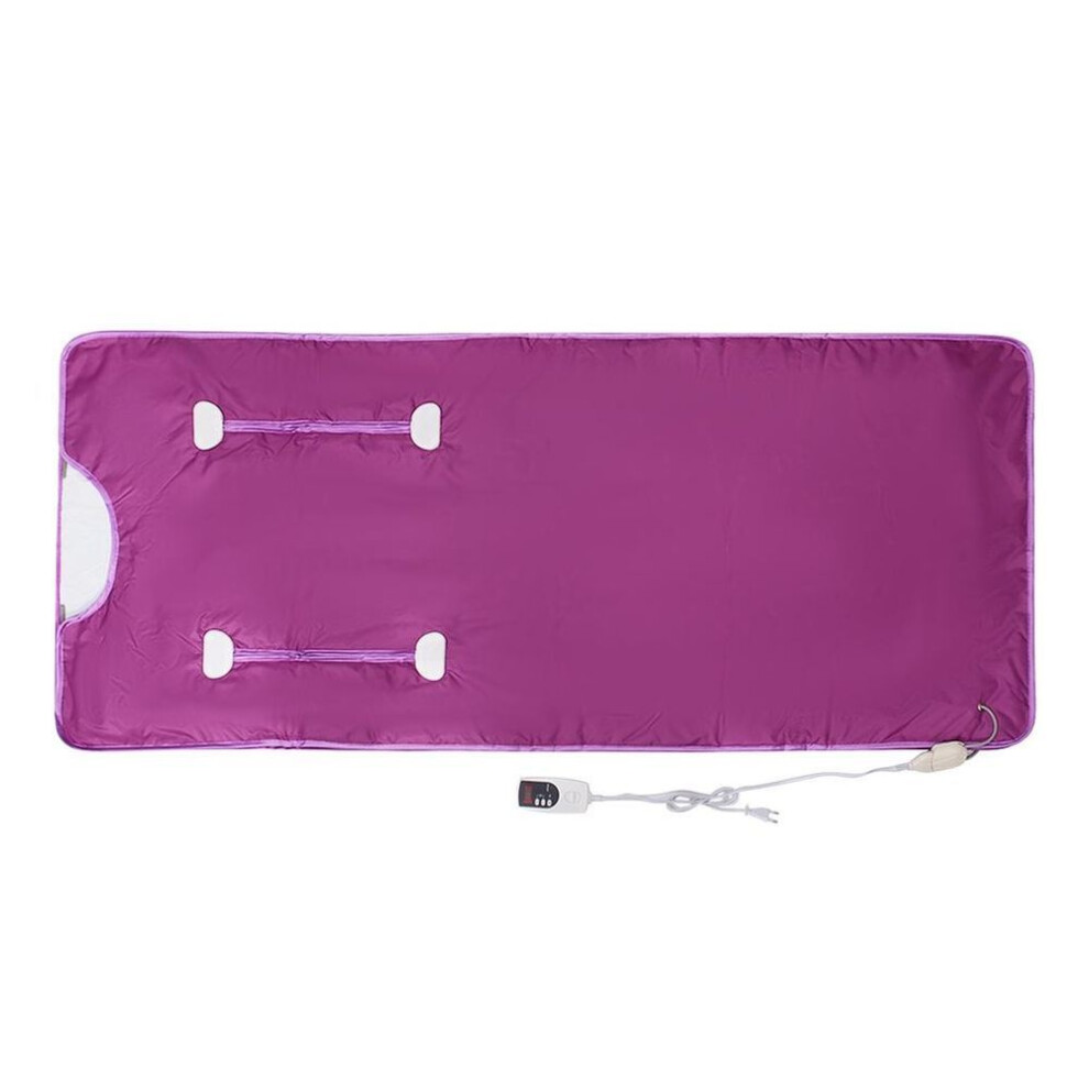 (purple) 1500w Infrared Sauna Thermal Heating Blanket Electric Body Spa Stretchable Hand Sleeve Design Digital Infrarrojo Blanket