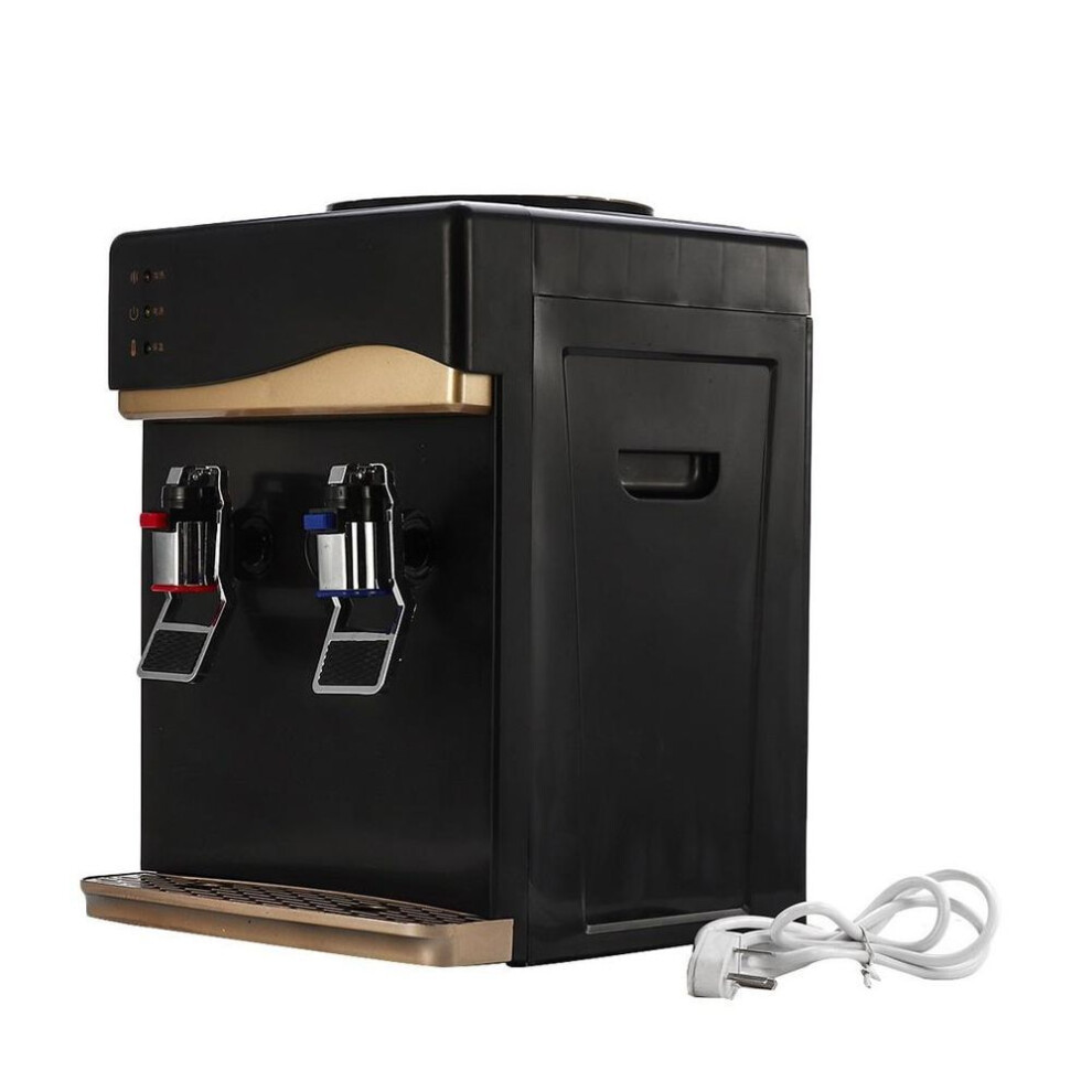 (as the picture, gold-hot and normal temp) 220v 550w Electric Water Dispenser Desktop Cold Hot Ice Water Cooler Heater Drinking Fountain For Home Office Coffee Tea Bar