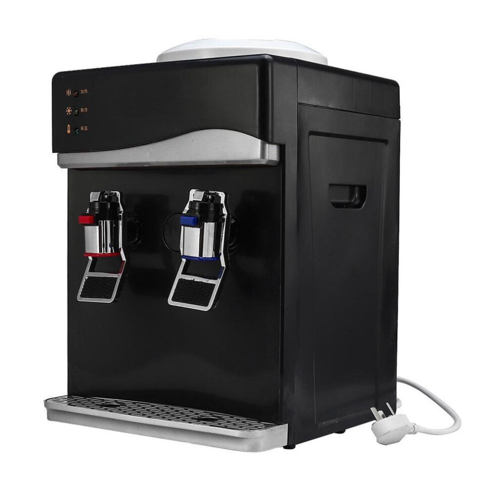 (as the picture, silver cold and hot) 220v 550w Electric Water Dispenser Desktop Cold Hot Ice Water Cooler Heater Drinking Fountain For Home Office Coffee Tea Bar
